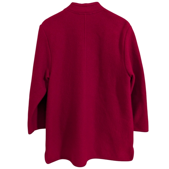 GEIGER Collections Boiled Wool Jacket | Red | Made in Austria | Size 38 - Picture 2 of 9